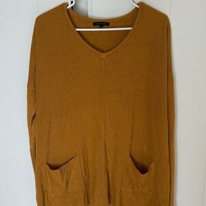 Staccato Mustard Ribbed Pocket Sweater Size L